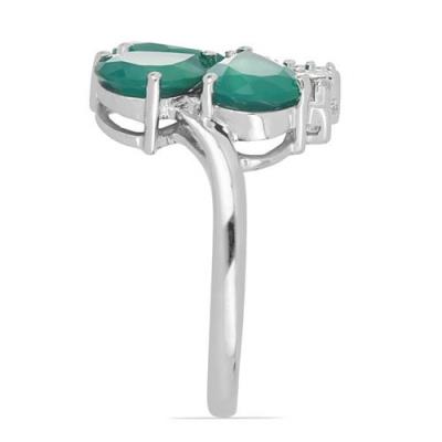 BUY REAL GREEN ONYX GEMSTONE RING IN 925 SILVER